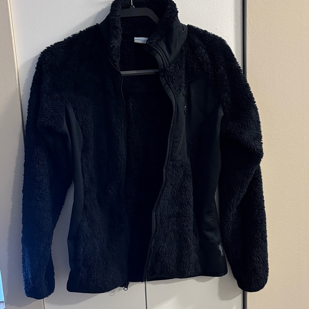 Columbia Midnight Black Teddy Jacket Size Small